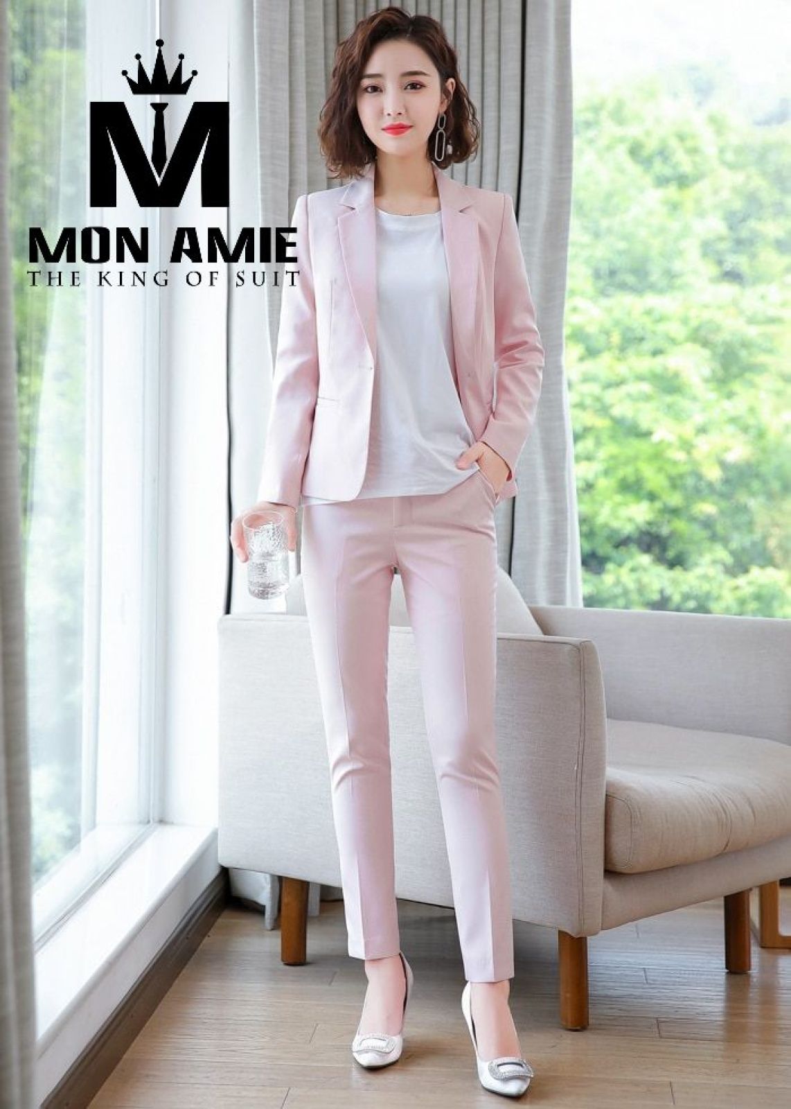 Pastel Pink Suit Trousers 